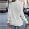 thumbnail image 7 of Women's Long Sleeve Shirt V Neck Polo Shirts Lapel Casual Loose Tunic Blouse Pullover Sweater, 7 of 7