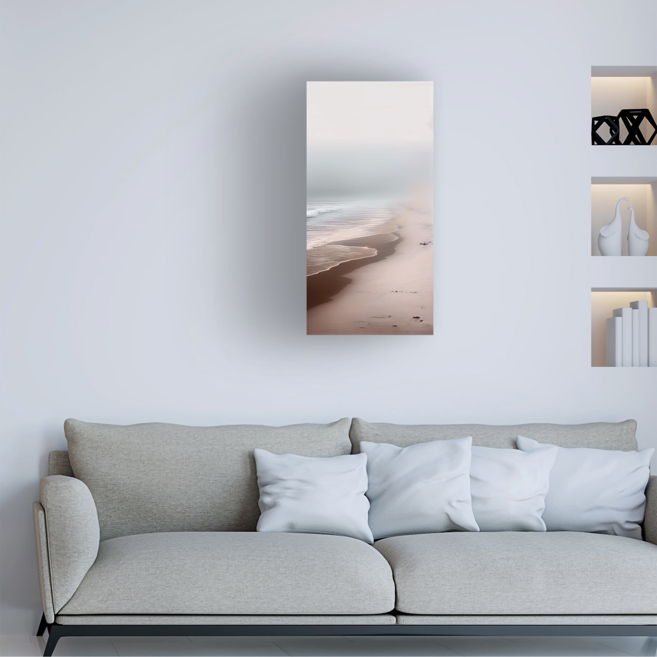 Canvas Wall Art - Sasha 'Take Me Down to the Sea Again' Wall Art for Living Room, Bedroom, or Office Décor by Trademark Fine Art - 16 x 32 Inches