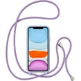 thumbnail image 2 of Crossbody Case for iPhone 11,iPhone 11 with Lanyard Strap Protective Case Adjustable Neck Rope Liquid Silicone Soft Cover for iPhone 11 6.1 Inch,Violet, 2 of 10