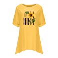 thumbnail image 4 of Blusa informal con estampado de manga 3/4 y cuello redondo de verano para mujer a la moda Fridja  czfsfas1590, 4 of 5