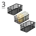 thumbnail image 2 of mDesign Metal Wire Organizer Basket for Kitchen/Pantry, 3 Pack, Matte Black, 2 of 8