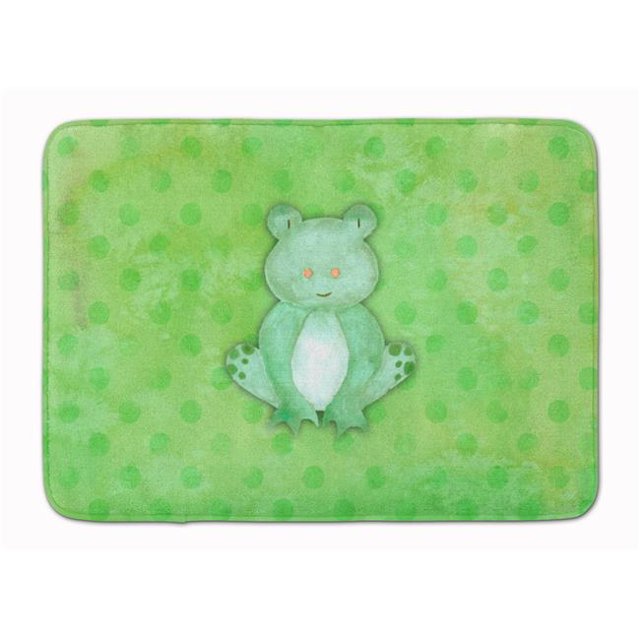 Carolines Treasures BB7388RUG Polkadot Frog Watercolor Machine Washable Memory Foam Mat