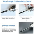 thumbnail image 2 of Lefu Efficient Universal Triangular Drill Bits Hole Openers For Ceramic Concrete, 2 of 9