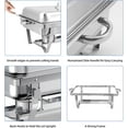 thumbnail image 3 of Chafing Dishes, Mirror Dish Set 8QT, Rolled Edge Servers and Warmers for Buffet, Party, Wedding, Christmas (8, 1/3 Size), 3 of 8