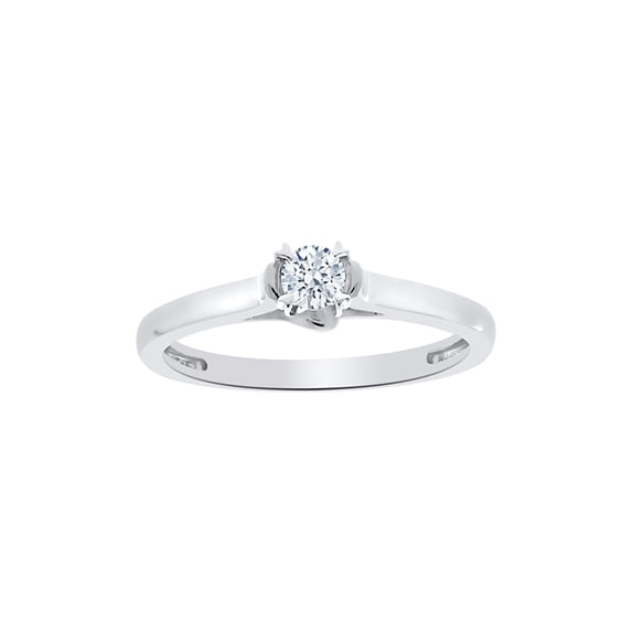 Diamond Solitaire Engagement Ring in 14K White Gold (1/6 cttw, G-H, I2-I3)