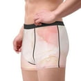 thumbnail image 5 of Cauagu Pink Marble Print Boxer Briefs for Men,Comfortable Breathable Men's Underwear Moisture Wicking Underpants -Medium, 5 of 8