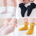 thumbnail image 6 of TELOLY 6 Pairs Toddler Lace Socks, Girls Ruffle Eyelet Frilly Princess for Baby Little Kids, 3-5 Years, 6 of 7