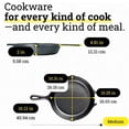 thumbnail image 6 of Seasoned Cast Iron Skillet Set - PFAS-  Cookware for Oven Stove Grill Campfire, 6 of 10