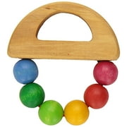 Grimm's Rainbow Boat Wooden Beads Grasper - Baby Teething & Grasping Toy, Handmade in Germany