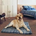 thumbnail image 4 of CUITING Coussin de Cage Réversible en Polaire Douce et Chaude pour Chien Chien Chat Grand Moyen "Bleu P", 4 of 9