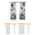 thumbnail image 6 of Fsddascl Blue Pumpkin Fall Blackout Curtains for Bedroom/Living Room, Thermal Insulated Kitchen Curtains, Thanksgiving Floral Botanical Beige Grommet Darkening Window Treatment Drapes 42"x63"x2, 6 of 6