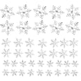 thumbnail image 5 of 1000 Uds adornos de copo de nieve con purpurina decoraciones colgantes de Navidad, 5 of 5