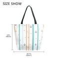 thumbnail image 5 of FORMRS Womens Canvas Tote Bag with Zipper Inner Pocket Shoulder Handbag, Cute Nautical Pattern, 5 of 7