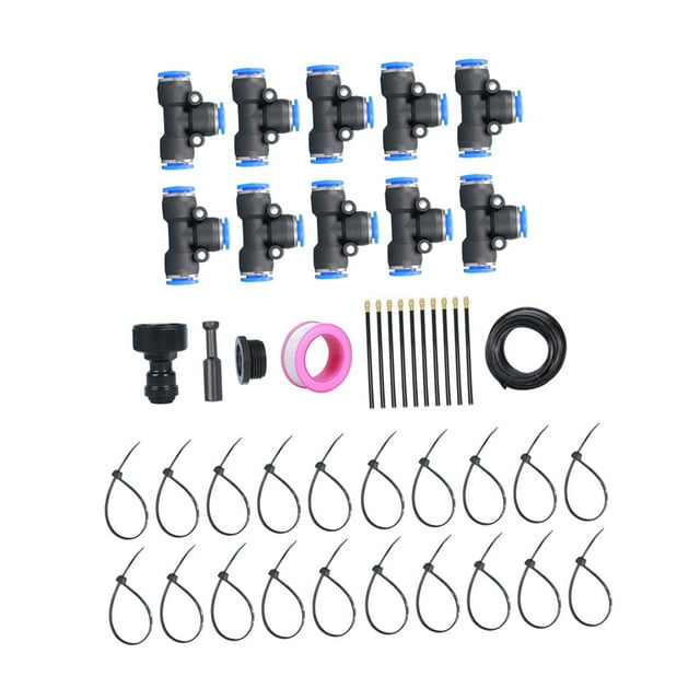 Kit del de riego por goteo herramienta de jardinería rápida Accesorios flexibles de riego de jardín Ajustable para la cama de m set
