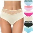 thumbnail image 2 of Curve Muse Womens Sexy Lace Bikini Boyshort Hipster Briefs Panties Underwear-6PCS-PACKA-M/6, 2 of 8