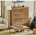 thumbnail image 2 of Narrow Shoe Cabinet with 2 Flip Drawers & Open Storage Shelf, Freestanding Wood Shoe Rack Organizer for Entryway, 2 of 6