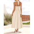 thumbnail image 3 of Vestido ZESICA Summer Halter Halter Midi 2025 Beach Apricot, 3 of 6