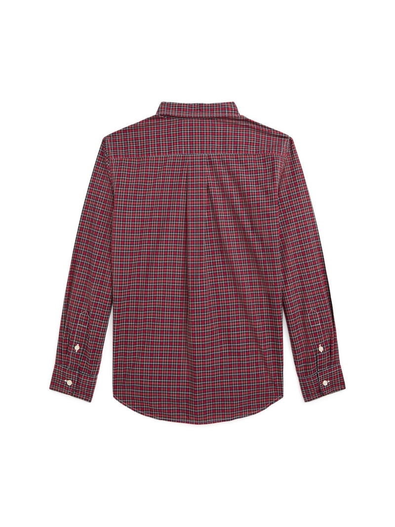 Polo Ralph Lauren RED BLACK Boy's Kids Gingham Cotton Poplin Shirt, US  Large - Walmart.com