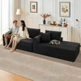 thumbnail image 2 of VFD Modular Sectional Couch in a Box 103" L Shaped Boneless Cloud Couch with Deep Seat, Convertible Sofa Bed for Living Room Bedroom Apartments Dorms, No Assembly Required, Black, Right Facing Chaise, 2 of 16
