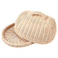 thumbnail image 1 of Rattan Storage Tray with Cover,Hand-Woven Wicker Baskets,Bread Fruit Food Breakfast Display Box,for, 1 of 5
