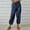 Blue, variant on Hauaitttt Women Casual High Waist Pants Drawstring Capri Pants with Pockets Wide Leg Cropped Pants Business Casual Pants for Women Beach Pants Pants Suit Women Casual plus Size Yoga Pants Pants Set