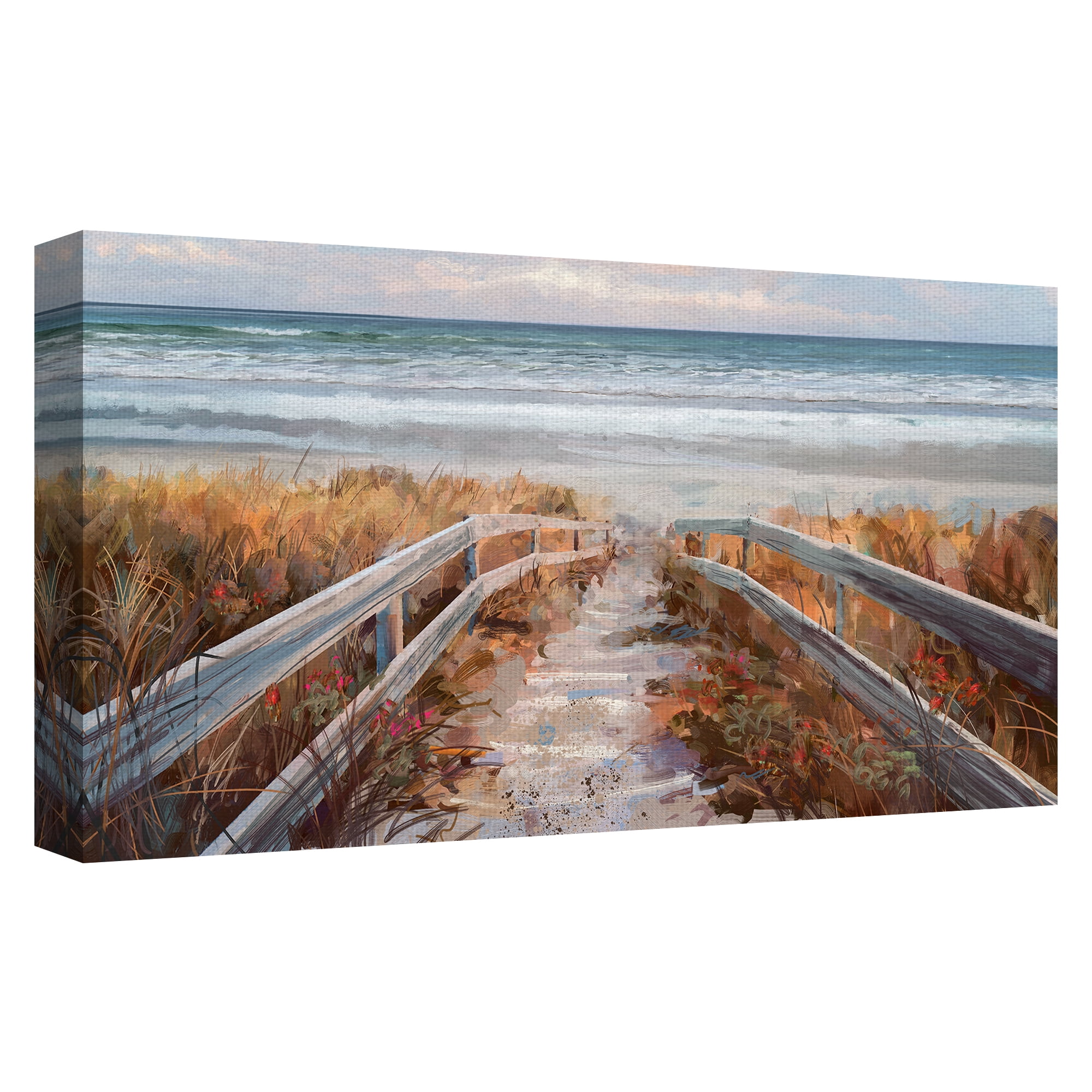 Masterpiece Art Gallery Dune Crossing Ocean By Studio Arts Canvas Art Print 24" x 48"