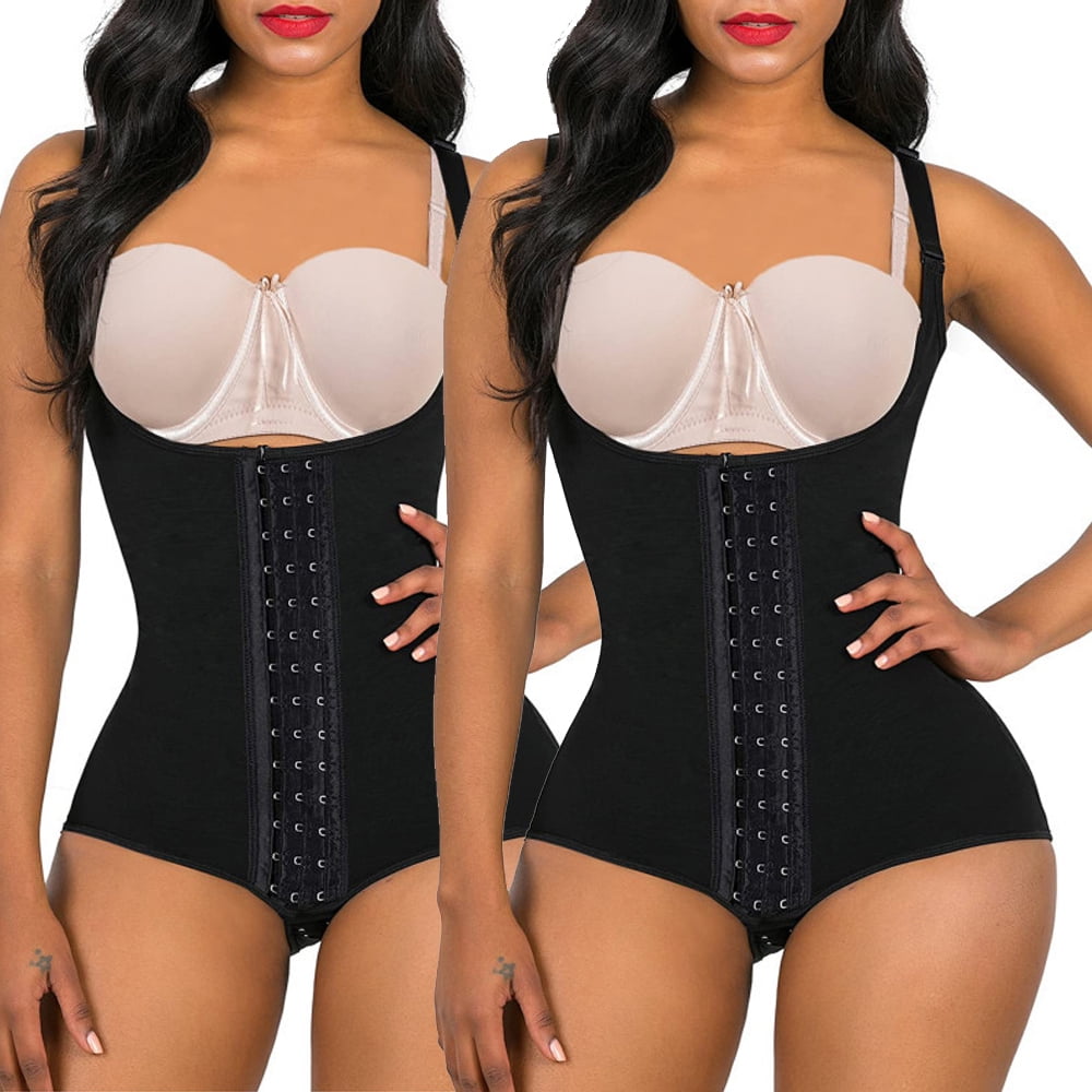 Shapewear for Women Post Surgery Compression Body Shaper with Tummy Control  Open Crotch Waist Trainer (Color : Black, Size : X-Small) at  Women's  Clothing store