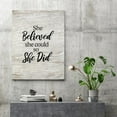 thumbnail image 7 of She Believed She Could So She Did Canvas Wall Art 12x16in Inspirational Sayings Canvas Pictures Artwork Posters Ready to Hang Modern Wall Paintings for Bedroom Living Room Kitchen New Home Decor, 7 of 7