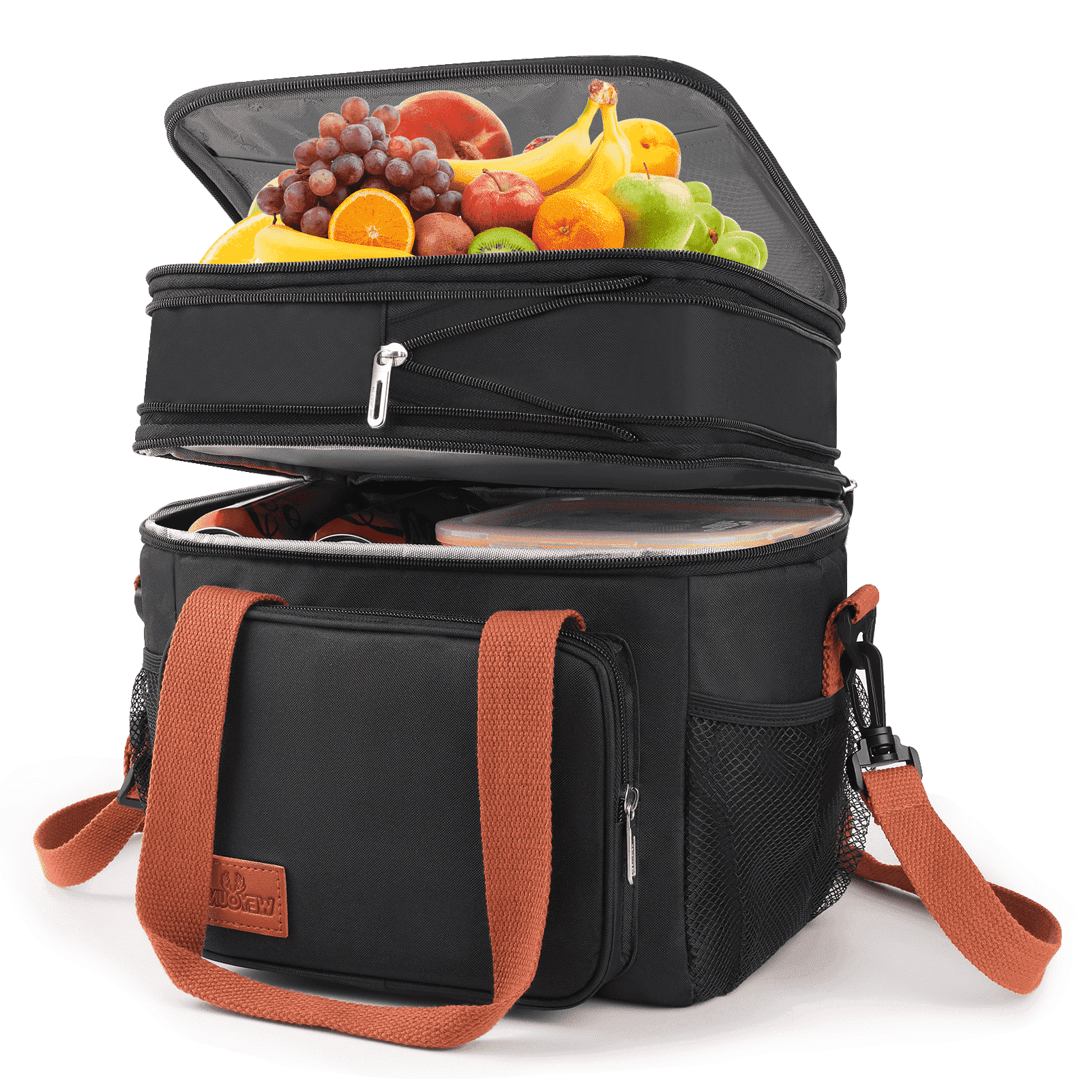 Cshidworld 17L Expandable Insulated Lunch Box Bag, Black