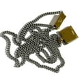 thumbnail image 4 of Pre-Owned FENDI Men's Necklace Pendant Palladium & Gold Color, 4 of 9