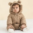 thumbnail image 4 of Newborn Baby Romper Winter Thicken Cotton Jumpsuit Infant Onesie Fleece Lining Hooded Rompers for Boy Girl Clothes Kids Outfit, 4 of 20