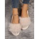 thumbnail image 1 of Women's Party Home Slippers With Fluffy Decoration For Bedroom, 1 of 3