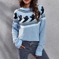 thumbnail image 5 of Edvintorg Vintage Halloween Sweatshirt Women Kawaii Print Long Sleeve Casual Crewneck Sweatshirts Tops Fall Pullover Female, 5 of 6