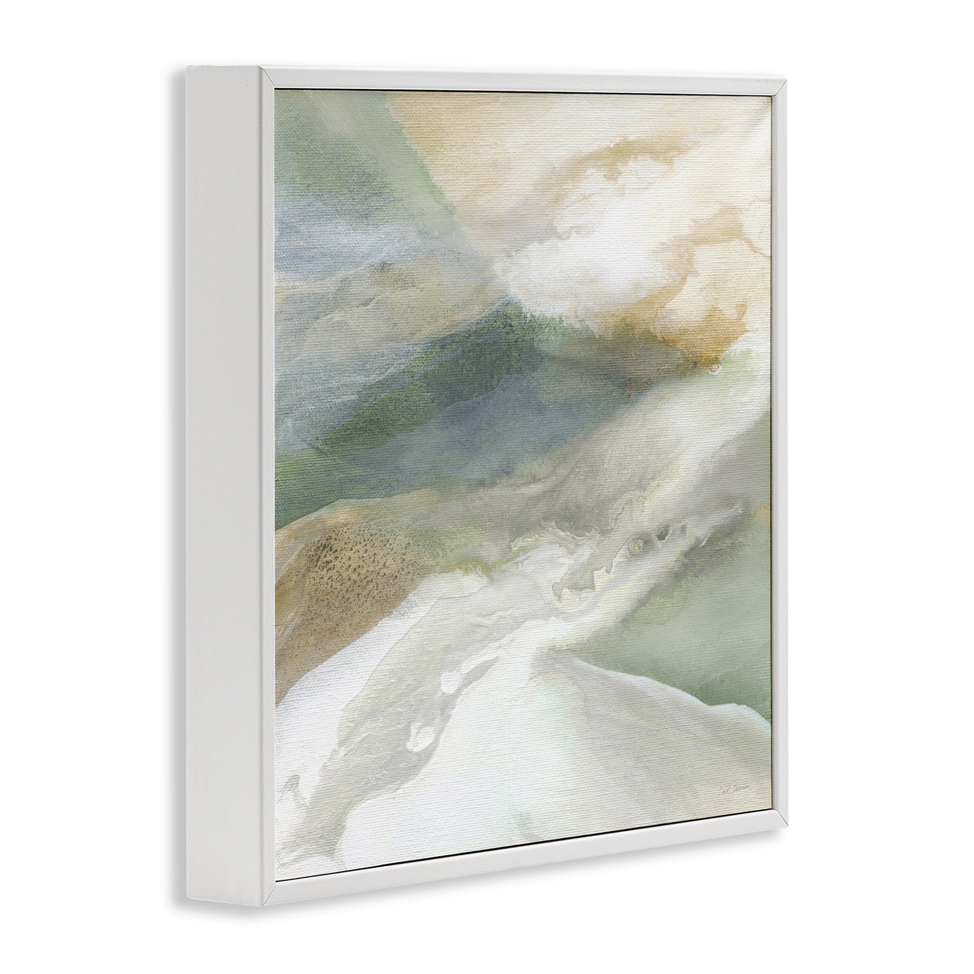 Stupell Industries Serene Mist Over Rolling Fields White Framed Giclee Art, design by Carol Robinson