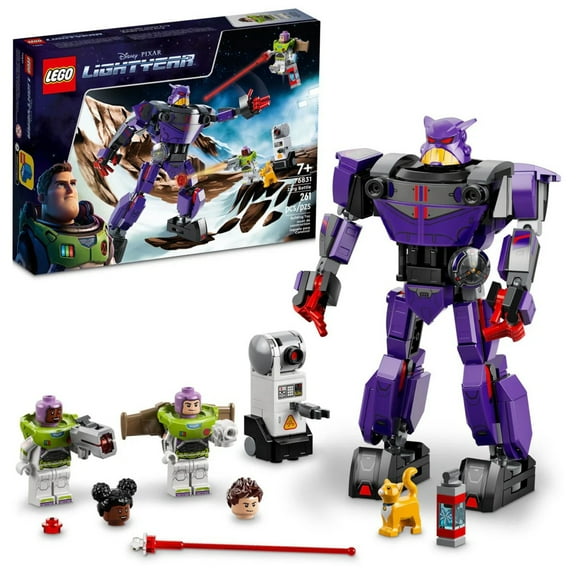 LEGO Disney and Pixar’s Lightyear Zurg Battle 76831 - Buildable Robot Toy with Mech Action Figure, Buzz Minifigure with Laser and Jetpack, Great Gift for Boys, Girls, and Kids Ages 7 