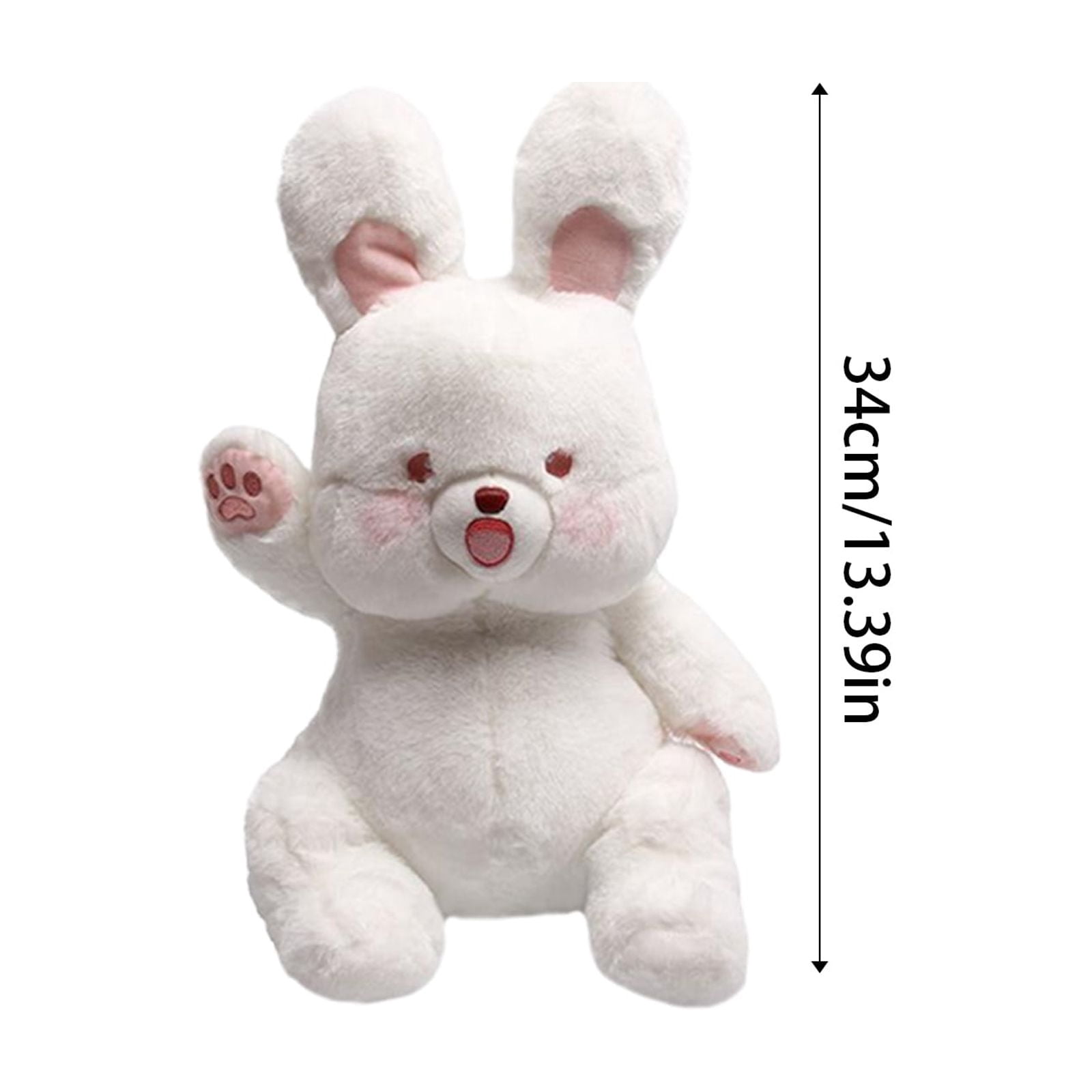 Soft Rabbit Plush Toy, Creative & Interactive Poseable Doll with Movable Arms, Perfect Gift for Child-ren, Desktop Decoration or Comfort Companion