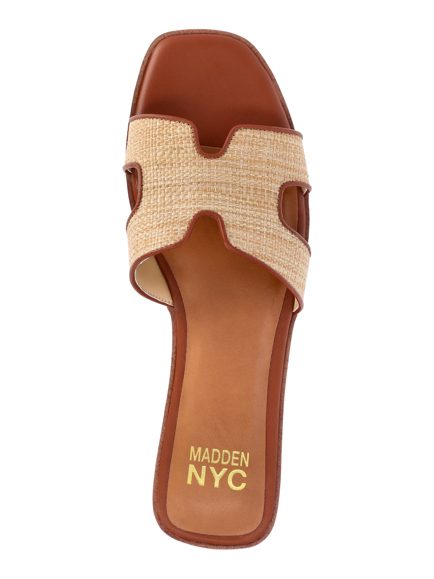 Madden NYC Women's Raffia Slide Sandals