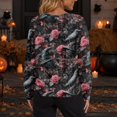 thumbnail image 4 of Halloween Sweaters for Women Funny Halloween Pumpkin Womens Sweaters Cardigan Knit Button Down Cropped Long Sleeve Fall Winter Trendy Plus Size Sweatshirt Tops Hot Pink 4XL, 4 of 6