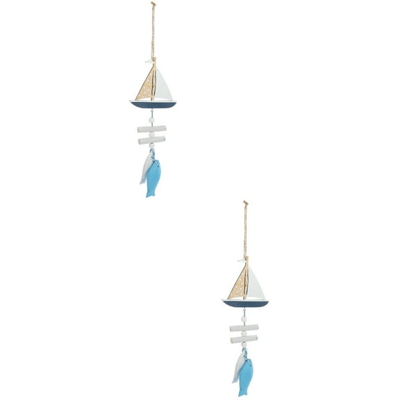 Set of 2 Hanging Mediterranean Style Pendant Feeders, 33.00 x 8.50 x 0.40 CM Each