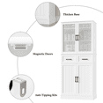 thumbnail image 7 of Homfa 68" Tall Kitchen Pantry with Adjustable Spice Rack, Storage Cabinet with Glass Door & 2 Drawers for Dining Room, White, 7 of 7
