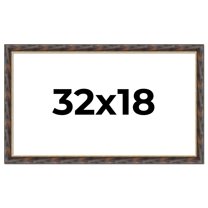 32x18 Frame Gold Real Wood Picture Frame Width 1.5 inches | Interior Frame Depth 0.5 inches |
