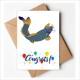 thumbnail image 1 of Pintura cultura pescado azul Sobre de la Carta de felicitación de la tarjeta de matrimonio, 1 of 4