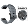 thumbnail image 2 of Correa de reloj de 26 mm correa de muñeca ajustable de silicona para Garmin Fenix ​​6X (gris), 2 of 7