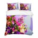 thumbnail image 2 of 3D Rosa Púrpura Floral Funda de edredón Juego de ropa de cama Fundas de almohada 36, 2 of 2