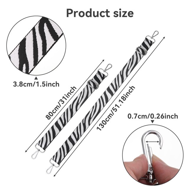 Destyer Exquisite Craft Strap Replacement Scratch-proof And Tear-resistant Stretchy Black and White 1Set