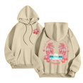 thumbnail image 2 of WEAIXIMIUNG Ensembles de Sweat-Shirts Raccourcis pour Femmes Sweat à Capuche Imprimé Lettres Manches Longues avec Poches, 2 of 6