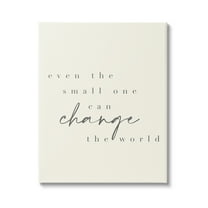 Stupell Industries Change The World Uplifting Nursery Kids Quote Graphic Art Gallery Wrapped Canvas Print Wall Art, Design by Daphne Polselli