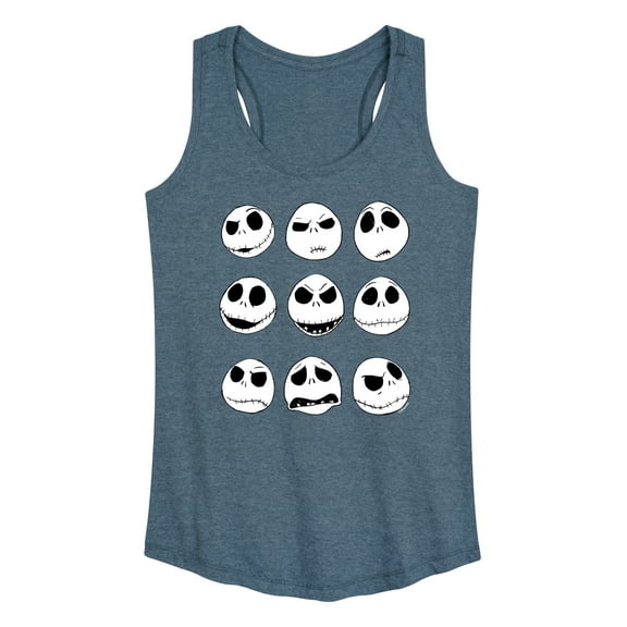 The Nightmare Before Christmas - Jack Face Grid - Women's Racerback Tank Top