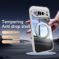 thumbnail image 5 of ELEHOLD Case for Google Pixel 9 / 9 Pro, Shockproof Anti-Scratch Full Camera Protector Case with 360° Ring Holder Stand,Gray, 5 of 9
