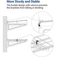 thumbnail image 4 of 2-Pack 1x4ft 12-inch-by-48-inch Wall Shelf Garage Storage Rack Wall Mounted Floating Shelves, White, 4 of 14